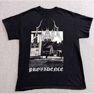 Lago Providence Metal Band T-Shirt Mens Black Graphic Short Sleeve Sz L